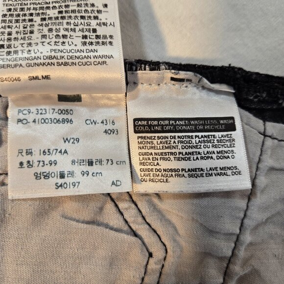 LEVI'S 501 Original Icon BOHO Black Hash Raw Hem Button Fly Jean Short Size W29 - Picture 12 of 16